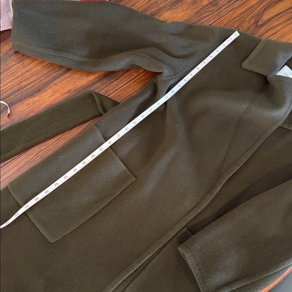 NWOT Vince wool blend trench coat. Army green/brown color, XS, oversized fit. - Picture 11 of 11